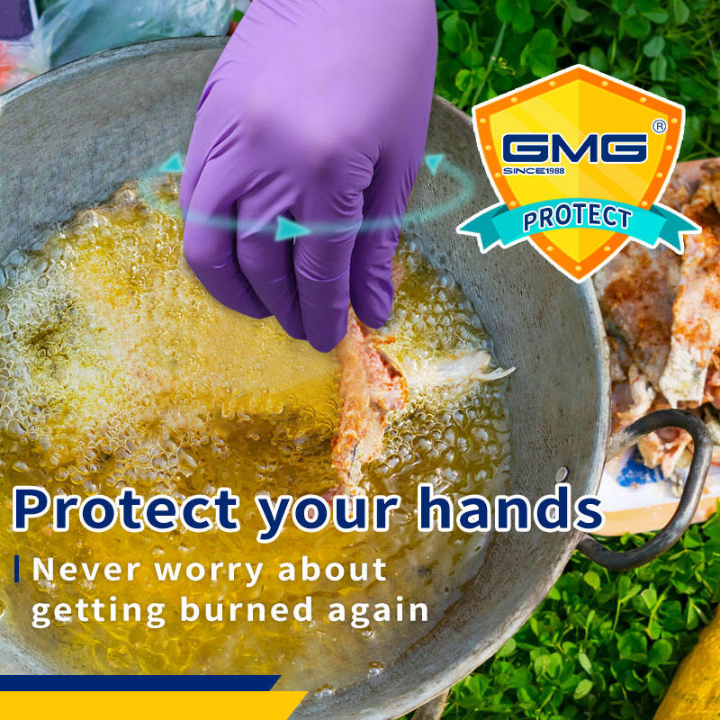 GMG disposable gloves powder-free type nitrile gloves touch screen work gloves  food grade waterproof kitchen gloves oilproof Allergen free safety gloves