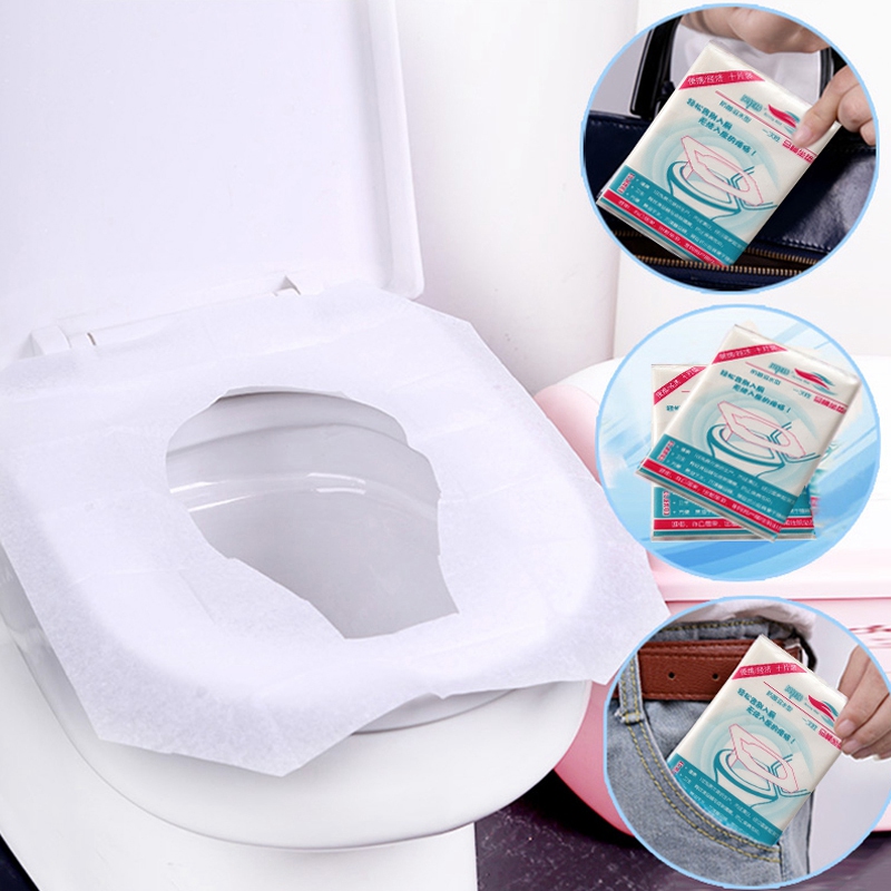 ??Buy one get one gift??10/50 Pcs Bag Travel Disposable Toilet Seat Covers Mat 100% Waterproof Toilet Paper Pad For Travel/Camping Bathroom Accessories Set