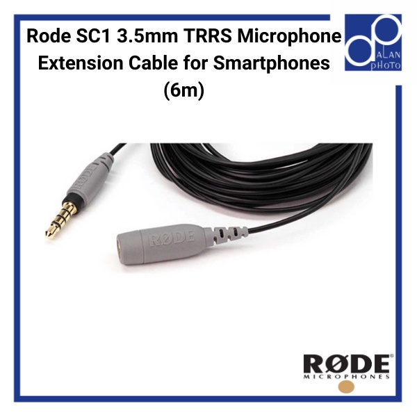 Rode SC1 3.5mm TRRS Microphone Extension Cable for Smartphones (6m)