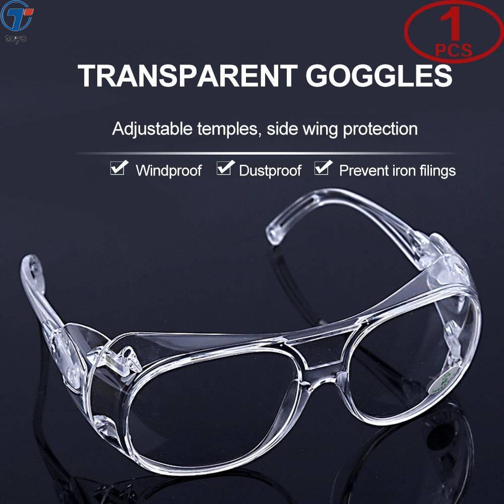 Toye 1/3/5 Pcs Safety Goggles Protective Eye Fully Enclosed Lens Goggles Wide Vision Disposable Vent Mask Anti-Fog Splash Sun Glasses Silicone