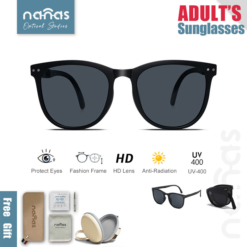 Nanas Free Box Foldable Shades for Men for Women Portable Sunglasses UV400 Protection Sun Glasses Sunnies Eyeglasses Unisex 6152