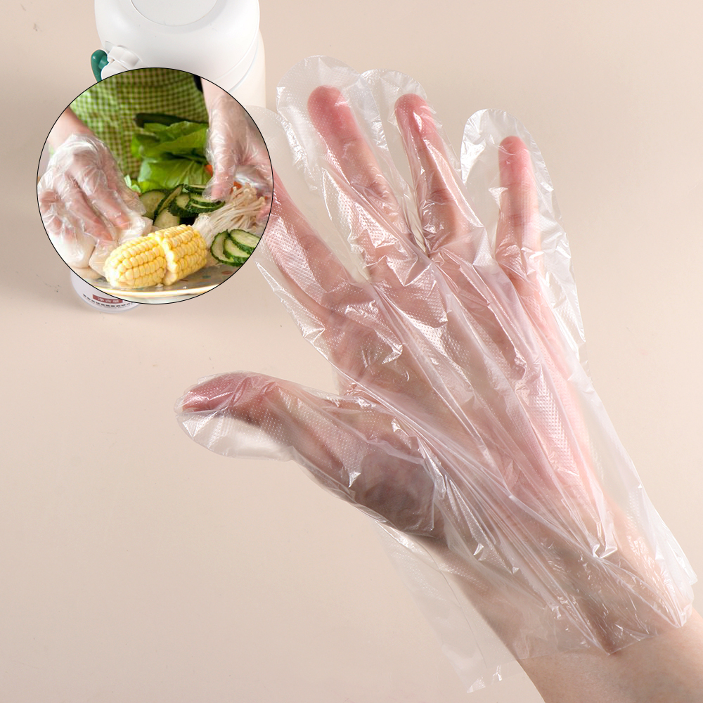 YOUNGSTERSTORE19E9 50/100PCS/Set Safety Kitchen Hygiene Vegetable Fruit Avoid Direct Touch Plastic Clear Catering Disposable Gloves