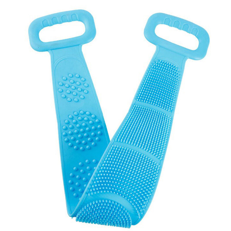 [Springhooe BUY 2 SAVE 5%] Long Bath Towel Pull Back Strap Silicone Shower Back Scrubber Exfoliating Scrub