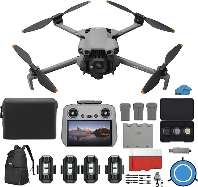 DJI Mini 5 Pro Fly More Combo PLUS with DJI RC 2 Controller (with screen), Folding Drone with Camera, 1-Inch CMOS