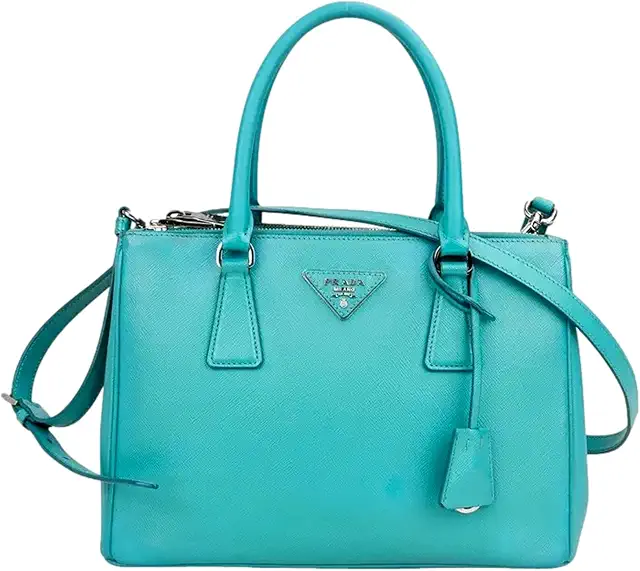 Prada Galleria Saffiano Lux Leather Small Tote Handbag Giada for Women New