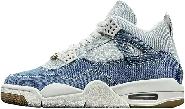 Sail/Gum Light Brown/Worn Blue Jordan 4 Retro Sneaker